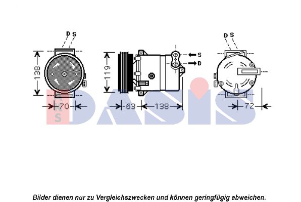 AKS DASIS Kompressori, ilmastointilaite 851052N